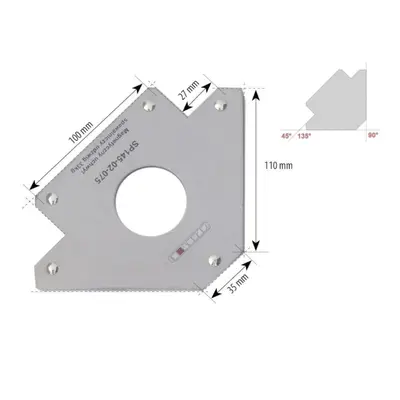 Spartus Úhlový magnet 33kg SP145-02-075