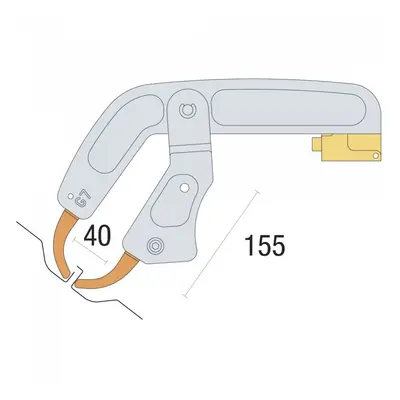 Náhradní rameno k bodovacím kleštím GYS G7 - izolované 022829