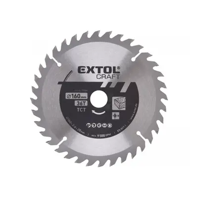 EXTOL CRAFT Kotouč pilový s SK plátky, 160x1,4x20mm, 36T 19104