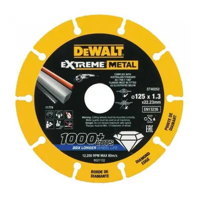 DeWalt EXTREME METAL diamantový kotouč na řezání kovu 125x1,3x22mm DT40252