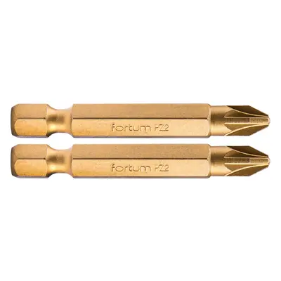 Fortum hrot křížový pozidriv, sada 2ks, PZ 2x50mm,titan. úprava, S2 4741382