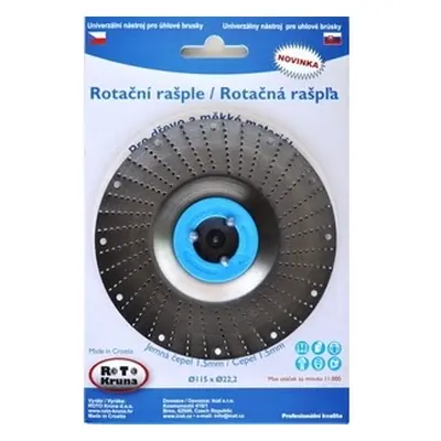 ROTO Kruna Rotační rašple 125x22,2mm - jemná čepel 1,5mm ROTO12515