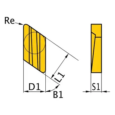 Optimum Břitové destičky K/55°, 5 ks 3441754