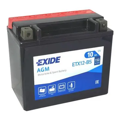 Baterie motocyklová 12V/10Ah EXIDE ETX12-BS 04250747