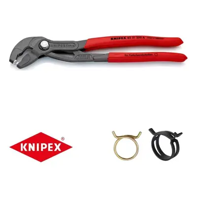 Kleště na hadicové spony KNIPEX 85 51 250 A, 250 mm - protiskluzová rukojeť, šedě fosfátované at