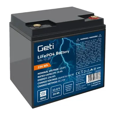 Baterie LiFePO4 12,8V 20Ah GETI GBL-12-20 04250760