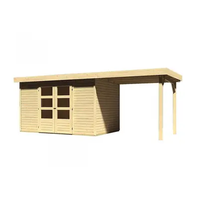 KARIBU HOLZTECHNIK dřevěný domek KARIBU ASKOLA 4 + přístavek 240 cm (73247) natur LG1709