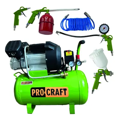 Kompresor Procraft AC52-2 a set příslušenství ke kompresoru 5 ks | SAC52-2/KIT-5C SAC52-2/KIT-5C