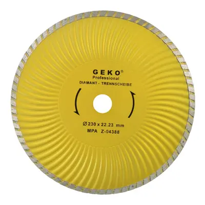 Kotouč diamantový řezný GEKO, TURBO PLUS, 230x8x22mm G00274