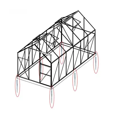 LANIT PLAST Sada 4 zemní vruty (modely 6x4, 6x6, 2500, 3800) LG1489