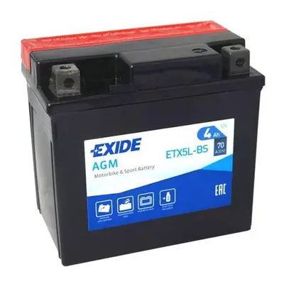 Baterie motocyklová 12V/4Ah EXIDE ETX5L-BS 04250754