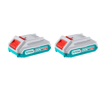 TOTAL Sada baterie 20V, 2000mAh (2x) a nabíječka, industrial TFBCPK1222E