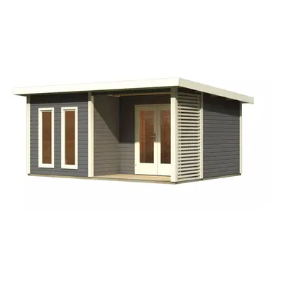 LANIT PLAST Dřevěný domek KARIBU RADEBURG 5 (33126) terragrau LG3952 LG3952