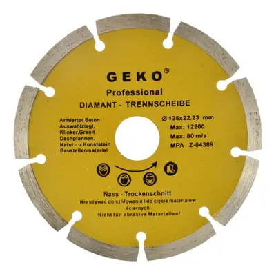 Kotouč diamantový řezný segmentový GEKO, 125x8x22,2mm G00251