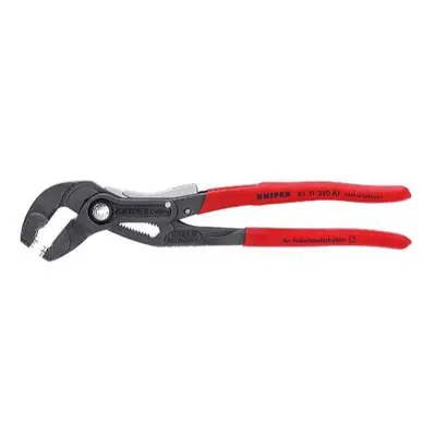 Kleště na hadicové spony KNIPEX 85 51 250 AF, 250 mm - uzamykatelné, protiskluzová rukojeť, šedě