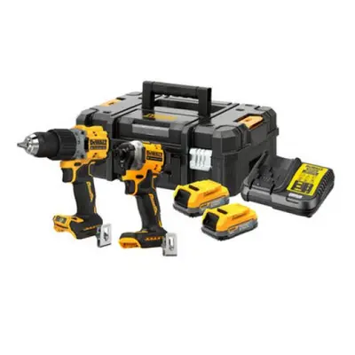 Aku bezuhlíková kombo sada nářadí 18V 2x1,7 Ah XR DeWALT POWERSTACK DCK2051E2T DCK2051E2T