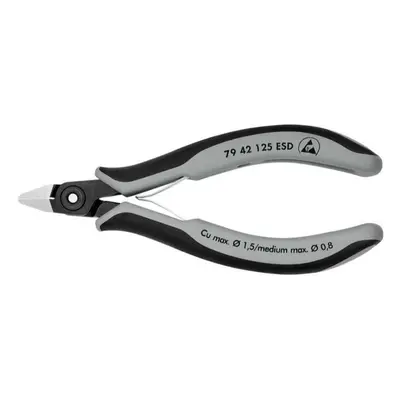 Přesné boční štípací kleště pro elektroniku 125 mm KNIPEX 79 42 125 ESD - leštěná hlava, víceslo