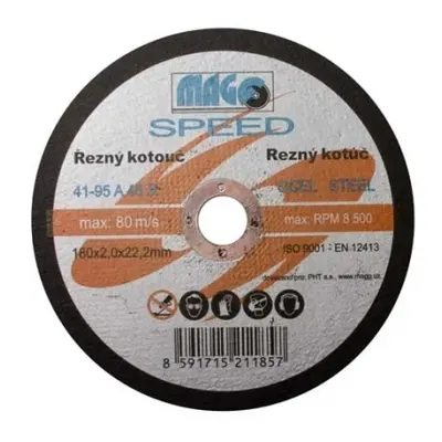 Řezný kotouč na kov 180x2,0x22mm MAGG SPEED RKQS18020220