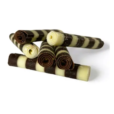 Čokoládové trubičky twister Zebra 60g