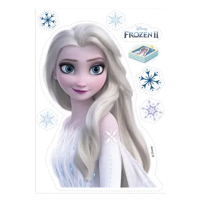 Jedlý papír Frozen Elsa silueta