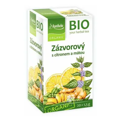 Apotheke BIO Bylinný čaj Zázvorový s citronem a mátou