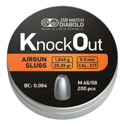 JSB Match Diabolo Diabolky KNOCKOUT Slugs .217 5,50mm (cal .22) / 1,645g - 200ks