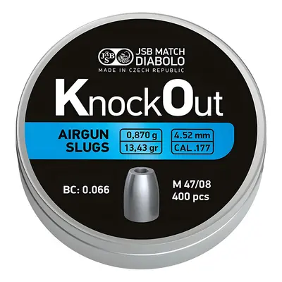 JSB Match Diabolo Diabolky KNOCKOUT Slugs 4,52mm (cal .177) / 0,870g - 400ks