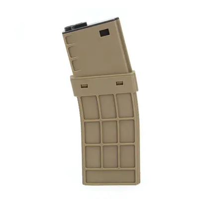 CYMA Zásobník Waffle pro M4,M16 na 150 ran - tlačný, plast - TAN