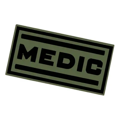 101 INC PVC 3D nášivka "MEDIC" - zelená