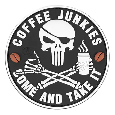 JTG PVC 3D nášivka "Pirat Punisher Coffee Junkies"