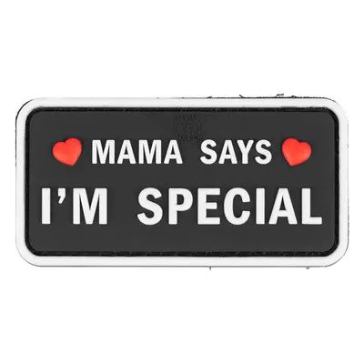 JTG PVC 3D nášivka "MAMA SAYS - I´M SPECIAL" - černá