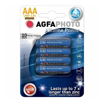 AgfaPhoto Tužkové alkalické baterie 1,5V AAA / LR03 - 4ks