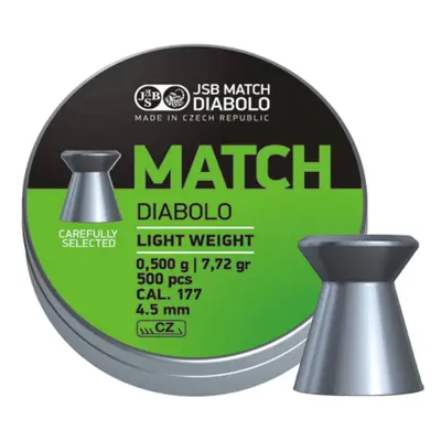 JSB Match Diabolo Diabolky MATCH Light Weight 4,51mm (cal .177) / 0,475g - 500ks