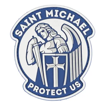 JTG PVC 3D nášivka "SAINT MICHAEL PROTECT US" - modrá