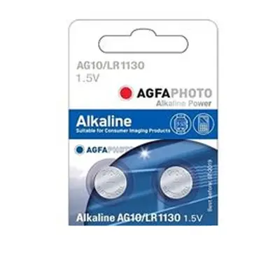 AgfaPhoto Alkalická knoflíková baterie 1,5V AG10 / LR54 / LR1130 / 389-390 - 2ks