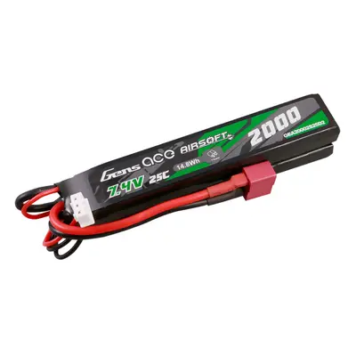 Gens ace Akumulátor Li-Po 7,4V 2000mAh 25C 106x20x10mm (2x) - DeanT