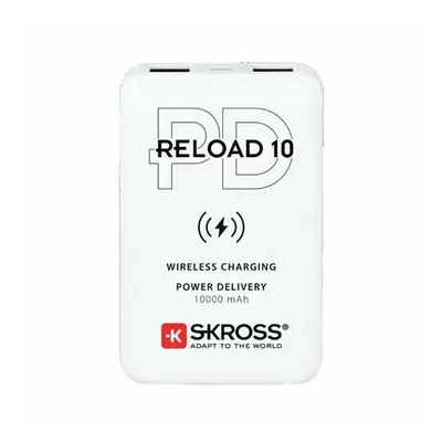 SKROSS Powerbanka Reload 10 Wireless Qi PD, 10000mAh, USB A+C