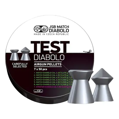 JSB Match Diabolo Diabolky MATCH TEST 4,50mm (cal .177) pro pistoli - 7x50ks