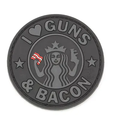 JTG PVC 3D nášivka "Guns and Bacon" - černá