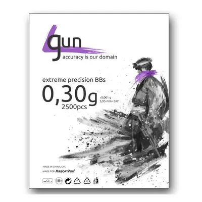 4gun Airsoftové kuličky 4GUN 0,30g 2500ks - bílé