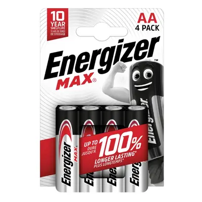 Energizer Tužková alkalická baterie MAX 1,5V AA / LR06 - 4ks