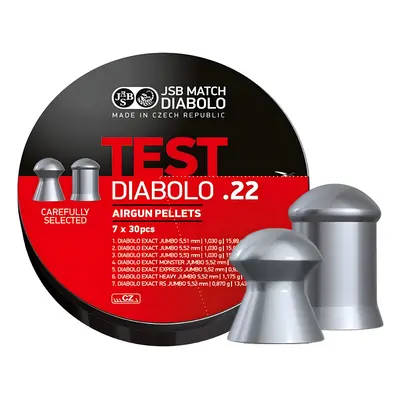 JSB Match Diabolo Diabolky EXACT TEST 5,50mm (cal .22) - 7x30ks