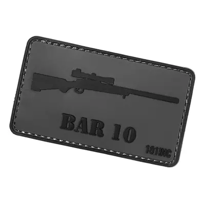 101 INC PVC 3D nášivka "BAR 10" - šedá