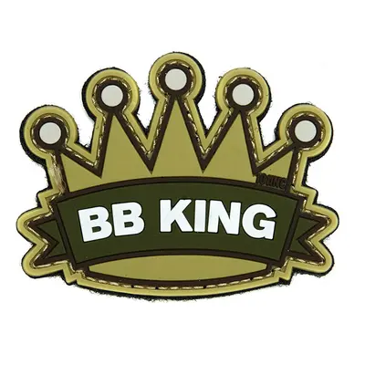 101 INC PVC 3D nášivka "BB king" - Khaki