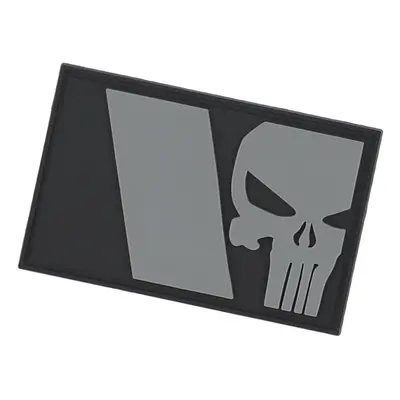 101 INC PVC 3D nášivka "Punisher French flag" - šedá