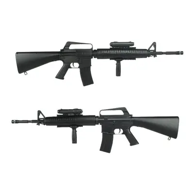 Well Airsoftová zbraň M16 A3 (S31) + svítilna + rukojeť, ABS, manuál