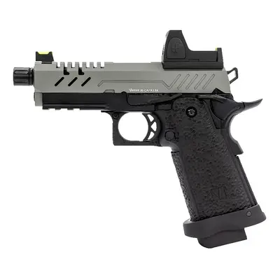 Vorsk Airsoftová pistole Hi-Capa 3.8 PRO s kolimátorem, GBB - šedý závěr + Doprava zdarma