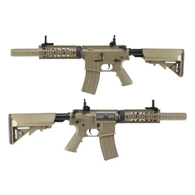 CYMA Airsoftová zbraň M4 RIS CQB s tlumičem (CM.513) - TAN