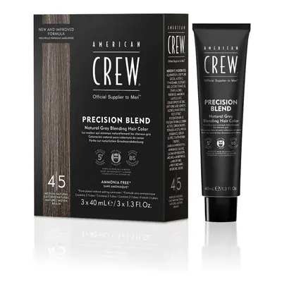 American Crew Precision Blend Natural Grey Blending Hair Color 3 x 40 ml barva 4/5 Medium Natura