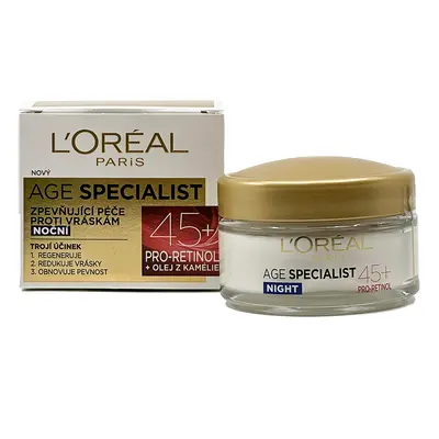 L&#039;Oreal Paris Age Specialist 45+ zpevňující noční péče proti vráskám 50ml